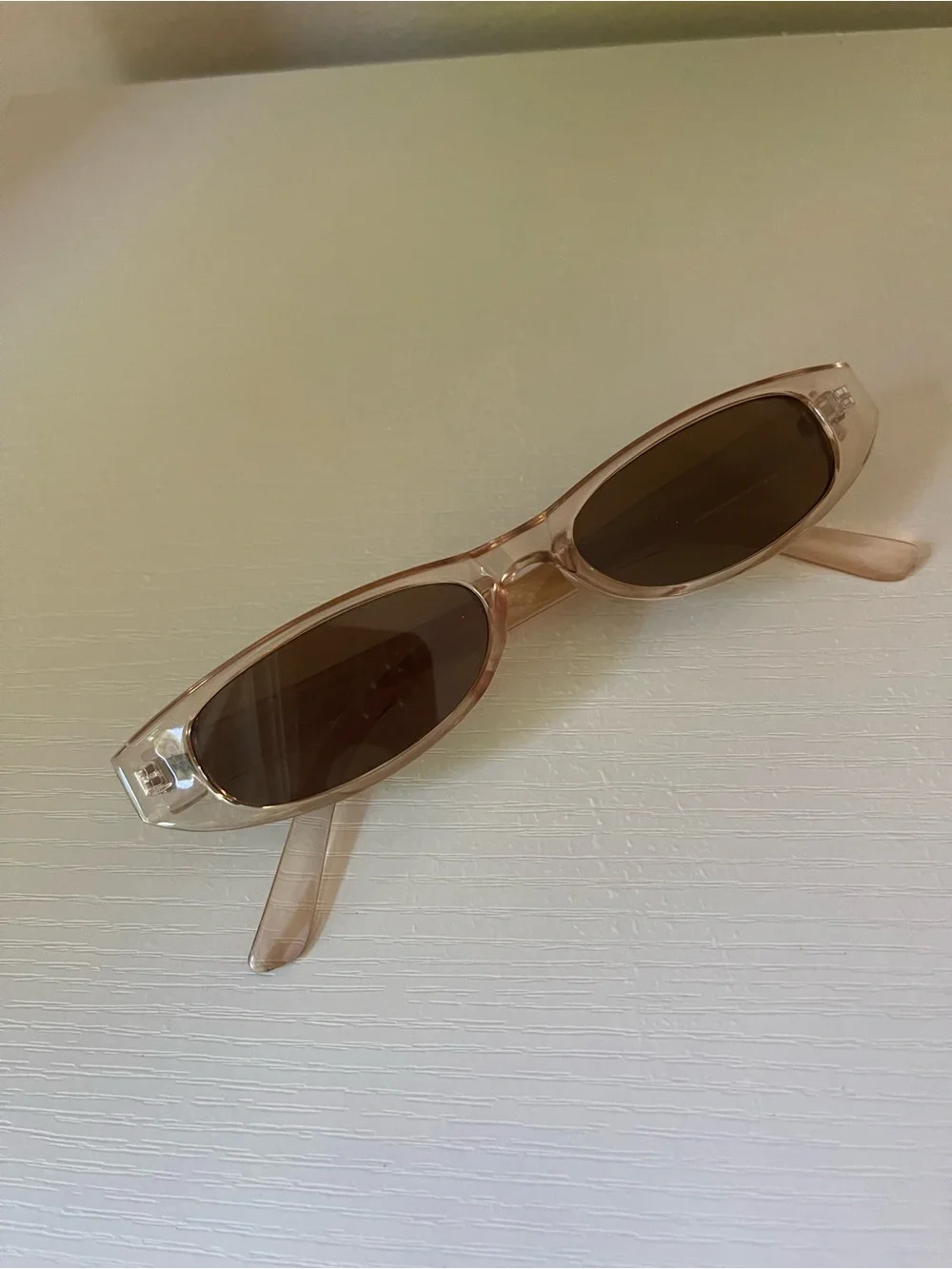 Transparent tan sunglasses